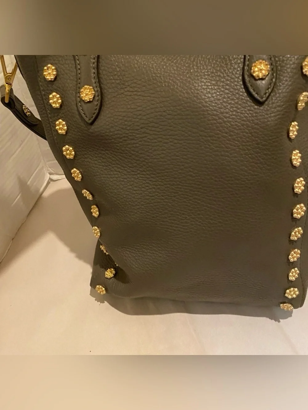 Annabel Ingall Daisy Leather Studded Crossbody Tote